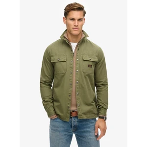 Normal Yeşil Erkek Gömlek M4010730A8TQ_CANVAS Workwear Oversh