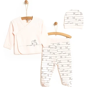 Yenidoğan Zıbın-Şapka-Patikli Alt Kız Bebek