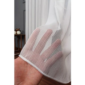 Madame Dower Taç Örme Çelik Dökümlü Tül Perde Ekstra Gramajlı Dökümlü 1x3 Sık Pile - Kırışmaz Ütü Gerektirmez