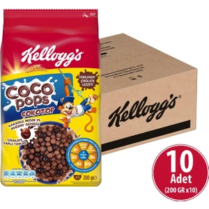 Coco Pops Çokotop 200 gr x 10 Adet, Lif, Demir ve 7 Vitamin Içerir