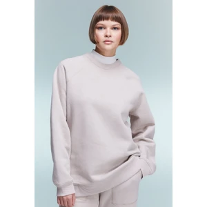 Oversize Geniş Kalıp Bisiklet Yaka Kalın Basic Düz Sweatshirt V2697AZ23WN