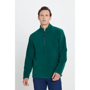 Altınyıldız Classics Erkek Yeşil Anti-pilling Tüylenme Yapmayan Standart Fit Dik Yaka Soğuk Geçirmez Polar Sweatshirt