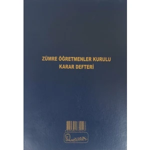 Zümre Öğretmenler Kurulu Karar Defteri (100 Yaprak)