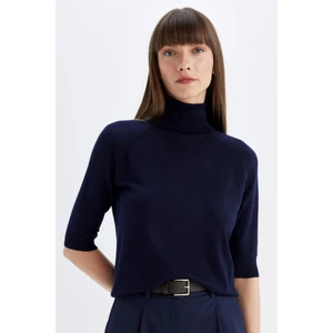 Regular Fit Balıkçı Yaka Yarım Kol Basic Düz Triko Kazak U8280AZ24AU