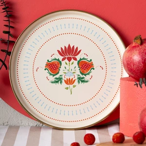 Nar Emaye Pasta Tabağı 21 cm