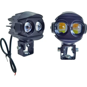 Offroad Sis Lambası 7.8 x 10 x 7 cm Sarı-Beyaz 12-60V Set/  LASS368