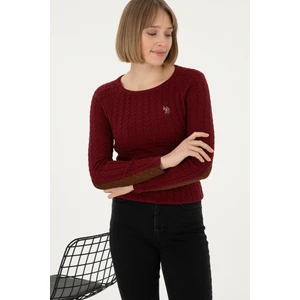 U.S. Polo Assn. Kadın Bordo Kazak /Triko 50288981-VR014