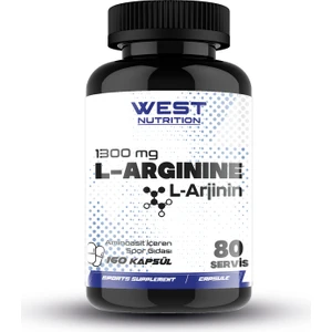 West Nutrition L Arginine 1300 Arjinin 60 Tablet 80 Servis