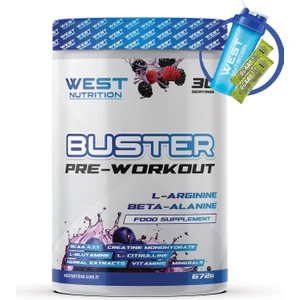 West Nutrition Buster Preworkout 672 Gram 30 Servis Orman Meyve Aromalı - Shaker Hediyeli