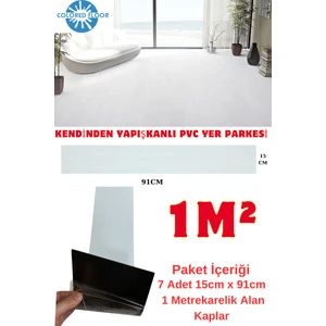 Renkli Duvarlar  Yapışkanlı Ahşap Pvc Yer Döşeme Parkesi