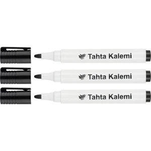 | Board Marker, Su Bazlı Iz Bırakmayan Mürekkepli Tahta Kalemi, Siyah