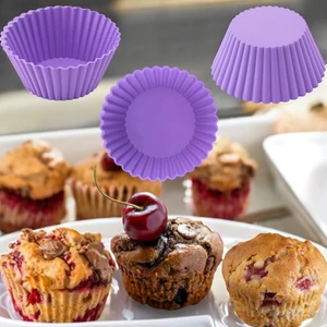 Silikon Tırtıklı Kek ve Muffin Kalıbı 6' Paket