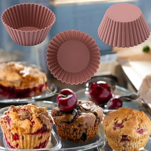 Silikon Tırtıklı Kek ve Muffin Kalıbı 6' Paket