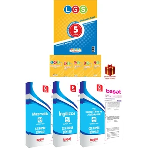 Başat Yayınları Deneme Dükkanı 8. Sınıf LGS 5li Deneme + Başat Çek Kopar Yaprak Test Seti
