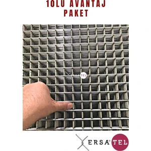 Ersa Tel Kümes Teli Galvanizli Kaynaklı Hasır Tel Çit 2x2 2.20 mm 100X200 10'lu (Avantaj Paket)