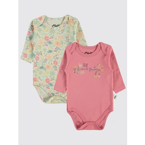 Civil Baby Kız Bebek 2'li Çıtçıtlı Badi 3-18 Ay Gül