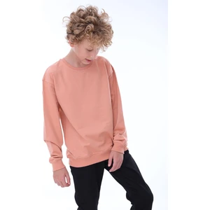 Oversize Unisex Basic Düz Turkuaz Renk %100 Pamuk Sweatshirt