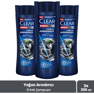 Men Yoğun Arındırıcı Kömür Kepeğe Karşı Etkili Şampuan 350 ml x 3