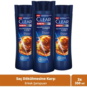 Men Kepeğe Karşı Etkili Şampuan Saç Dökülmesine Karşı Kahve Çekirdeği Özü 350 ml x3
