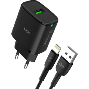 Linktech C302 12W Auto Id Lightning Kablolu Şarj Aleti Set