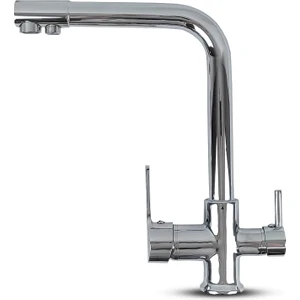 İdeal Mağaza Su Arıtma Cihazı Için 3 Yollu Oval L Borulu Krom Musluk