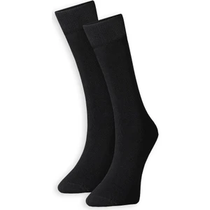 Four Solos Foursolos, Erkek Pamuklu 2'li Set Çorap, Kışlık Rahat Siyah Soket Çorap 40-46