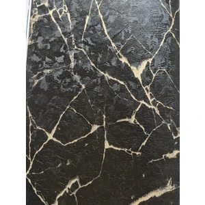 Kms Home Siyah Mermer Desenli Kabartmalı Hava Alabilen Silinebilir Duvar Kağıdı 5 M²