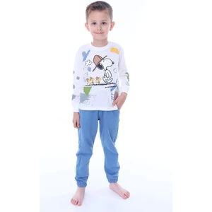 Snoopy Desenli Beyaz Çocuk Eşofman Takımı (Alt-Üst)