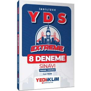 Yediiklim Yayınları Yds İngilizce Extreme Tamamı Çözümlü 8 Deneme Sınavı - Ergin Yıldız