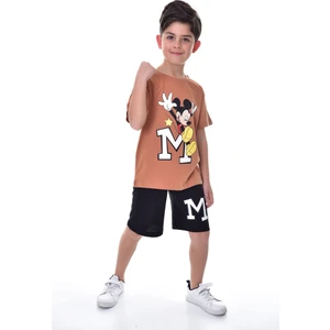 Mickey Baskılı 2'li Şort - T-Shirt Çocuk Takım