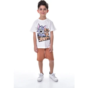 Tom & Jerry Baskılı 2'li Şort - T-Shirt Çocuk Takım
