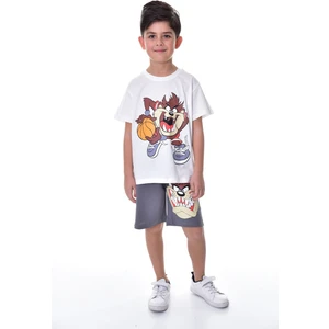 Tazmanya (Tasmanian Devil) Baskılı 2'li Şort - T-Shirt Çocuk Takım