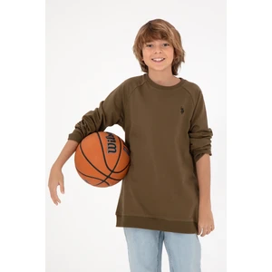 U.S. Polo Assn. Erkek Çocuk Haki Sweatshirt 50293633-VR027