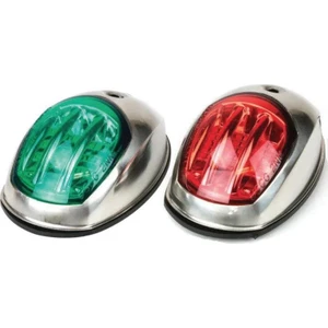 Seyir Feneri 12V Iskele+Sancak LED 316 Krom