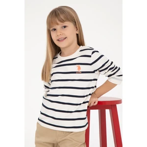 U.S. Polo Assn. Kız Çocuk Krem Sweatshirt 50296376-VR071