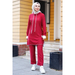 Nelin Tunik Pantolon Ikili Takım 1283 - Bordo