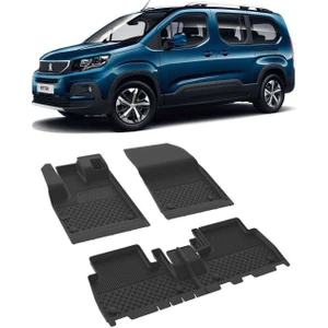 Peugeot Rifter 2019-2022  4.5D Havuzlu Paspas Siyah