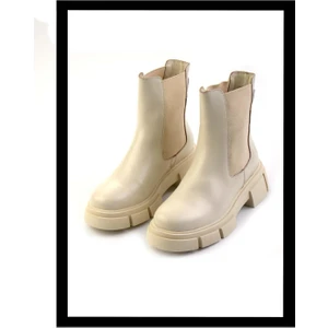 Harley Davidson Bej  Deri Kadın Bot & Bootie K02060050003