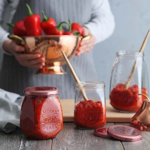 Tasty Cam Kavanoz Tekli Orta Boy 550 ml Metal Kapaklı (Erzak Saklama/Turşu Kavanozu )