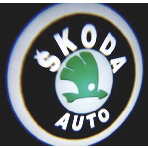 Skoda Araçlar Için Pilli Yapıştırmalı Kapı Altı LED Logo