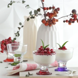 Destina Cam Dondurma & Tatlı Kasesi 6'lı Küçük Boy 285 ml Karışık Renkli (Reçellik  )