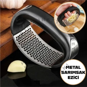 Sarımsak Soğan Zencefil Ezici Lüx Çelik Paslanmaz Uzun Ömürlü Pratik Mutfak Aleti Sarımsak Rendesi