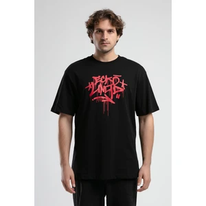 Ecko Unltd. OCULUS Siyah Bisiklet Yaka Baskılı Oversize Erkek Tshirt