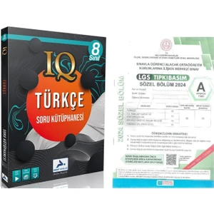 Paraf Yayınları 8. Sınıf Türkçe IQ Soru Kütüphanesi ve Tıpkı Basım Sözel Bölüm A Seti 2 Kitap