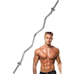 Ckspor 120 cm Krom Z Bar Içi Dolu 2 Adet Yıldızlı Halter Ağırlık Barı Spor Aleti CKS96