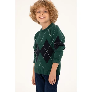 U.S. Polo Assn. Erkek Çocuk Koyu Yeşil Kazak /Triko 50295513-VR079