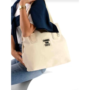 Iki Bölmeli Saten Kumaş Kadın Omuz Çantası "change Time"