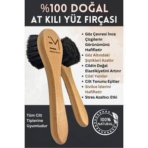 %100 Doğal At Kılı Yüz Fırçası Göz Çevresi Ince Çizgilerde Etkili Ton Eşitleyici Özel Seri