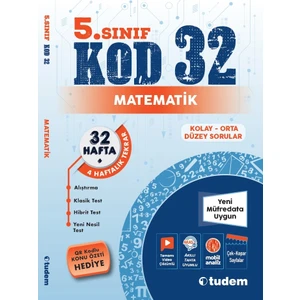 Tudem Yayınları 5. Sınıf Matematik Kod 32 Deneme 2025