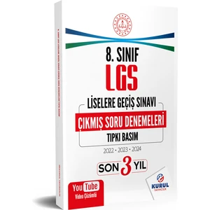 Kurul Yayıncılık 2025 8.sınıf Lgs Son 3 Yıl Tıpkı Basım Çıkmış Soru Denemeleri Video Çözümlü